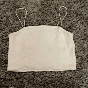 White cropped top